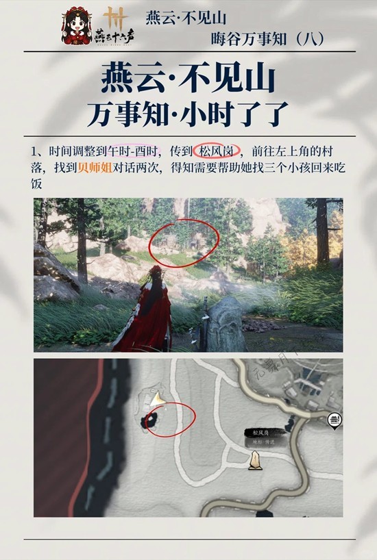 燕云十六声晦谷之八万事知怎么完成