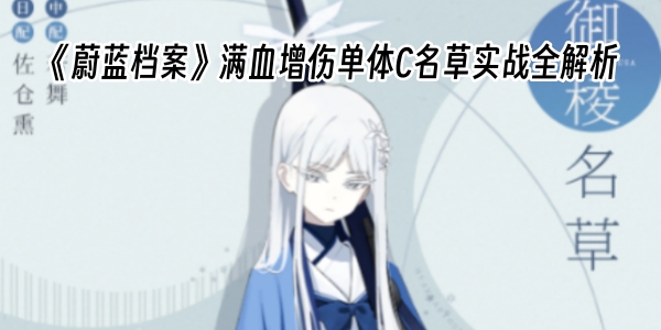 《蔚蓝档案》满血增伤单体C名草实战全解析